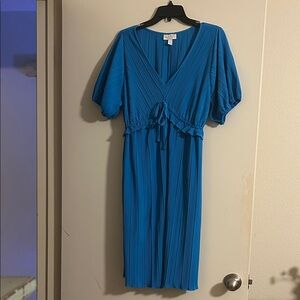 Ingrid & Isabel Blue Pleated Midi Dress